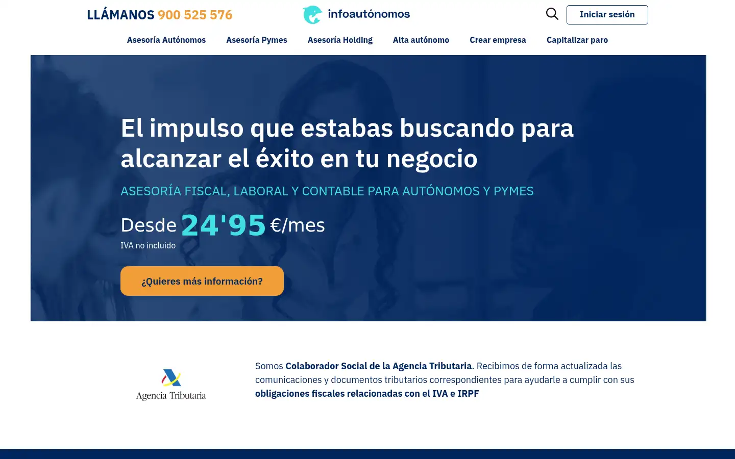 Screenshot of infoautonomos.com
