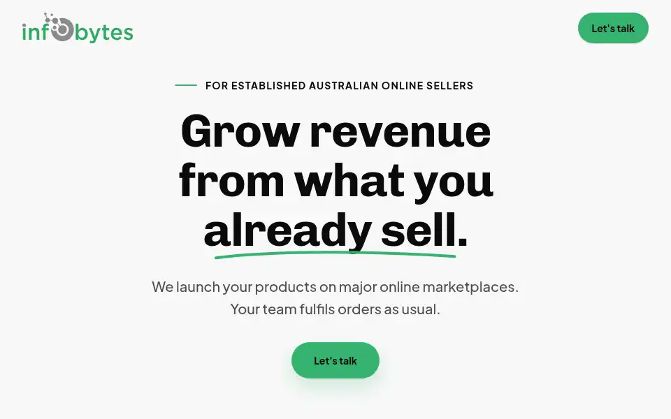 Screenshot of infobytes.com.au
