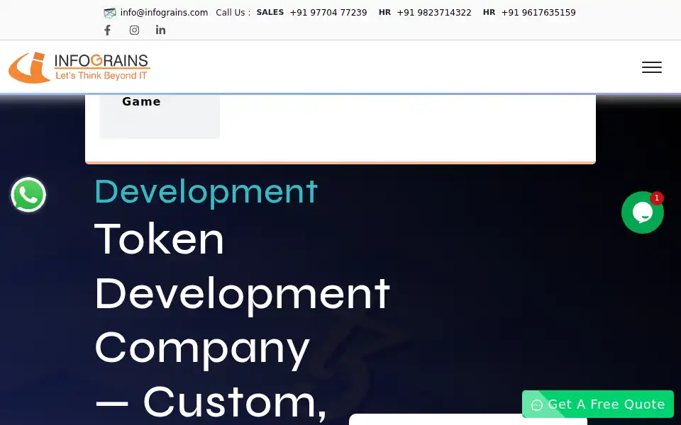 Screenshot of infograins.com