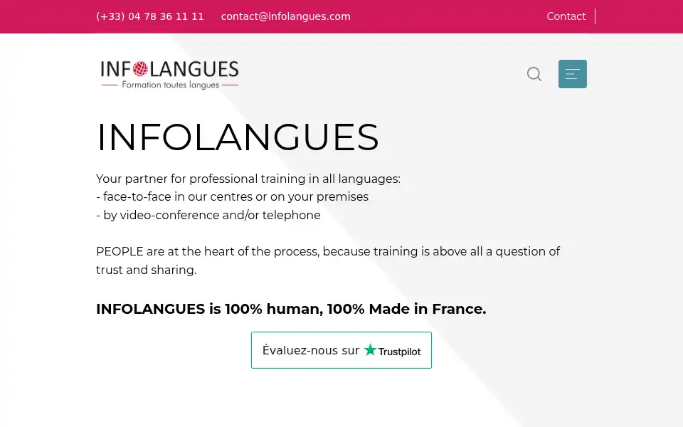Screenshot of infolangues.com