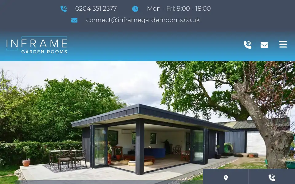 Screenshot of inframegardenrooms.co.uk
