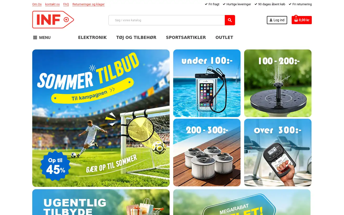 Screenshot of infshop.dk