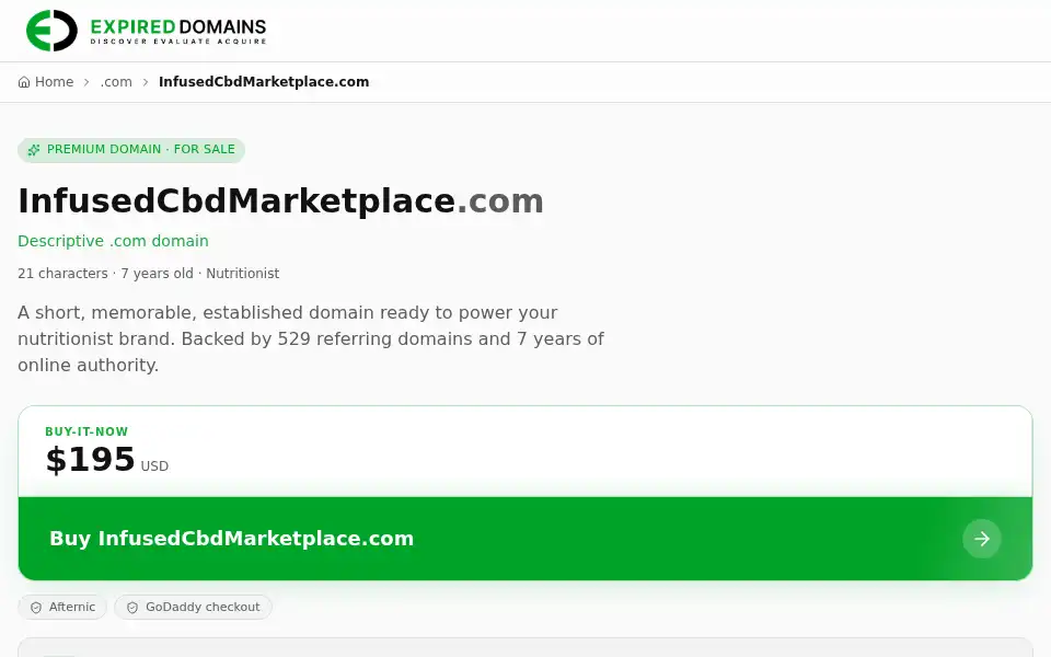 Screenshot of infusedcbdmarketplace.com