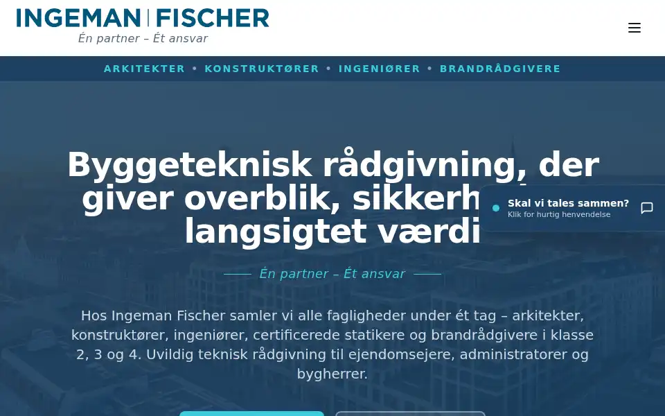Screenshot of ingemanfischer.dk