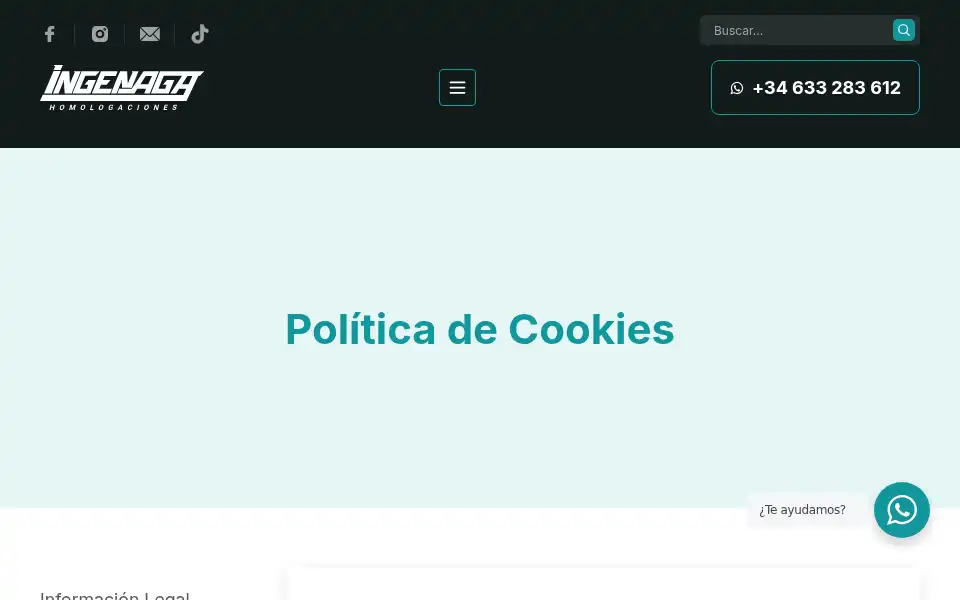 Screenshot of ingenaga.com