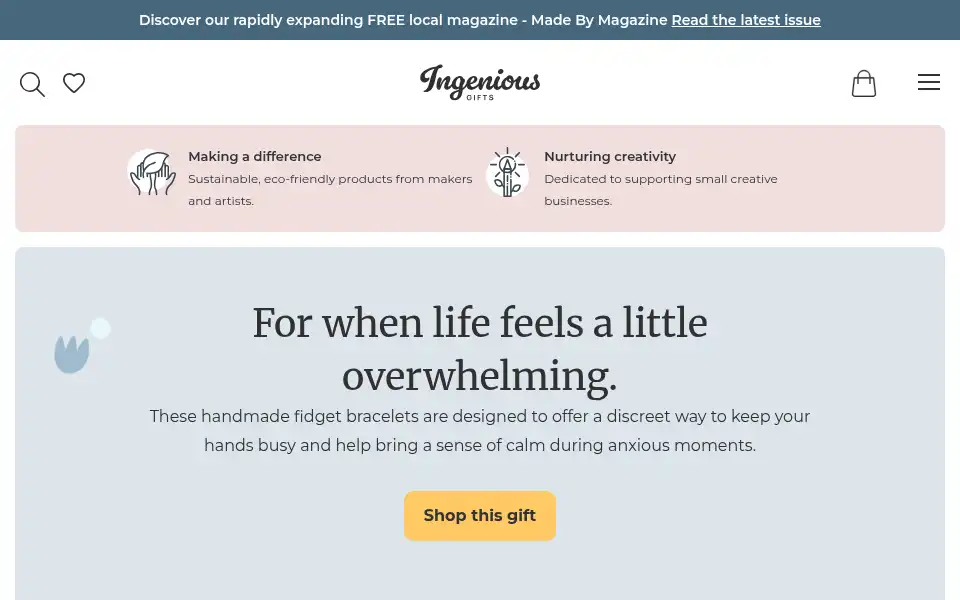 Screenshot of ingeniousgifts.co.uk