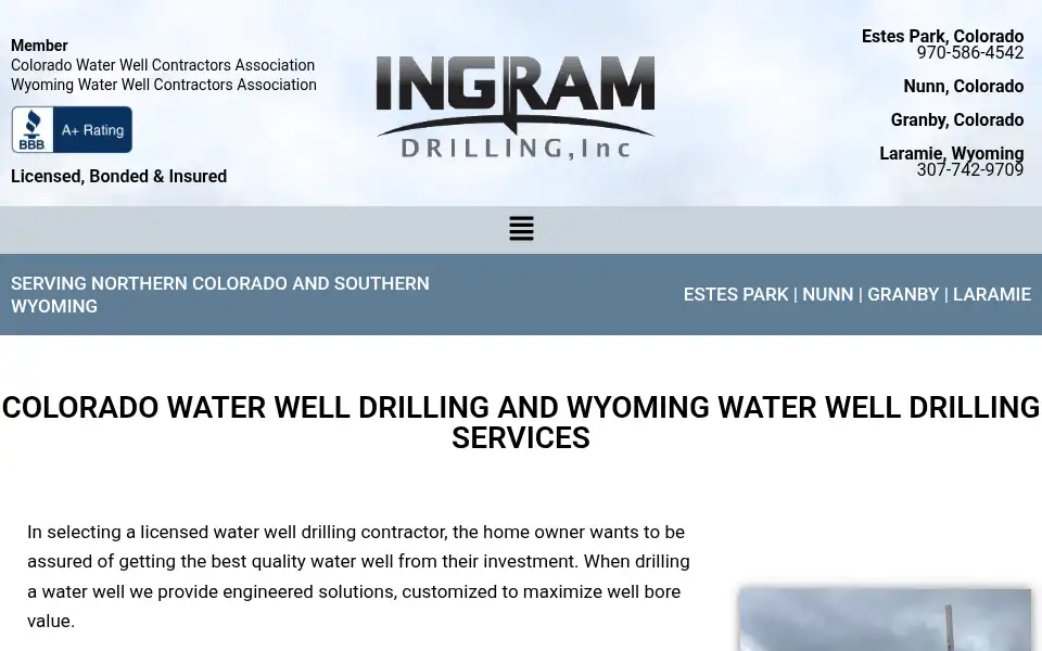 Screenshot of ingramdrilling.com