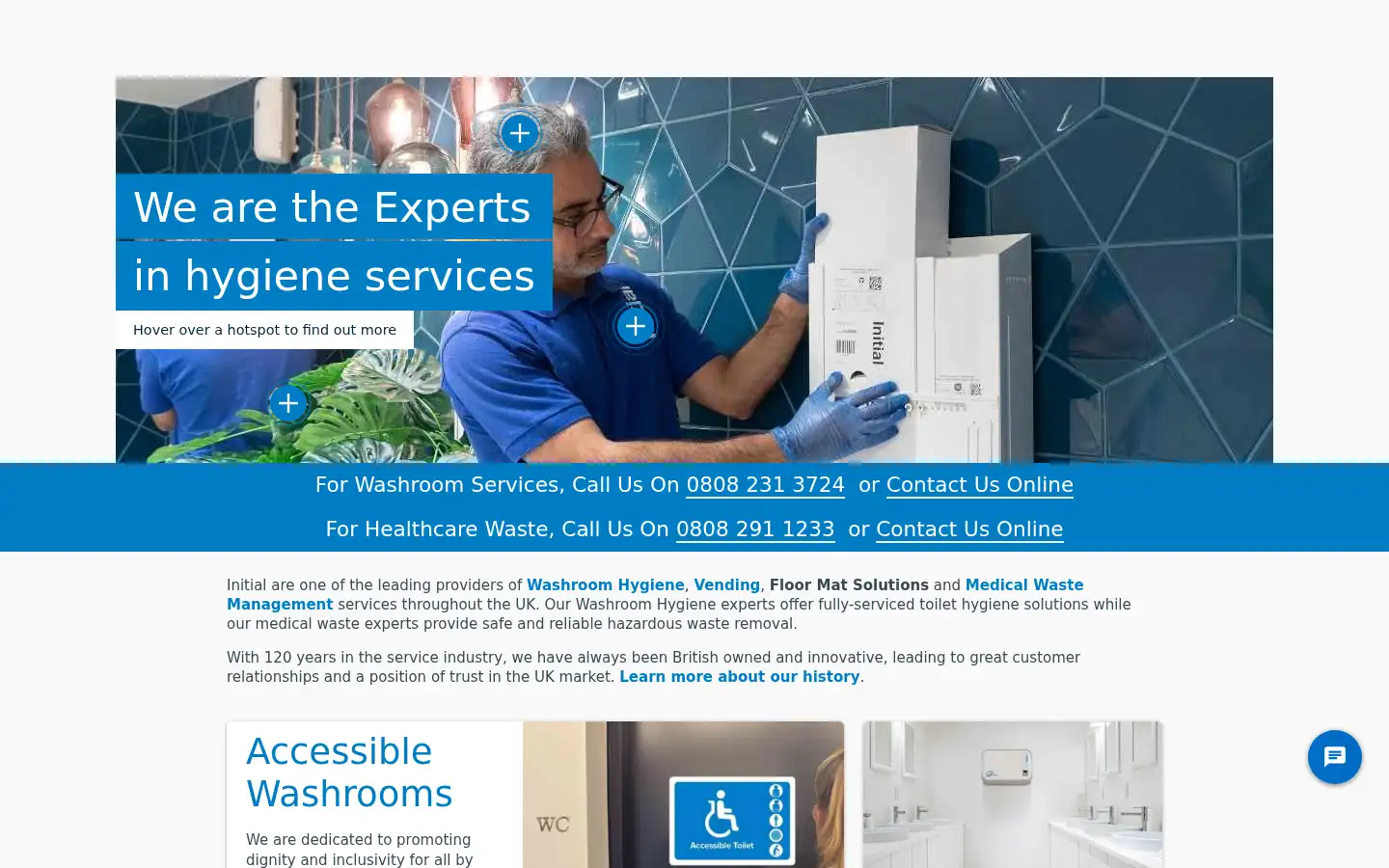 Screenshot of initial.co.uk
