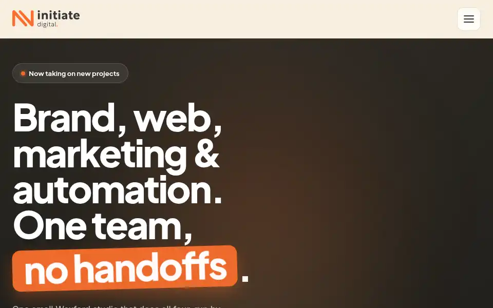 Screenshot of initiate.ie
