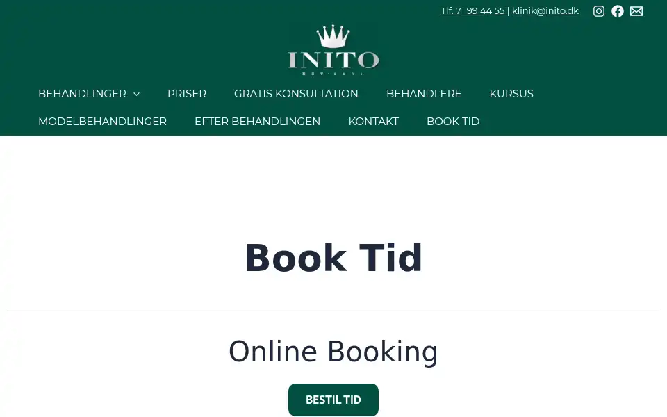 Screenshot of inito.dk