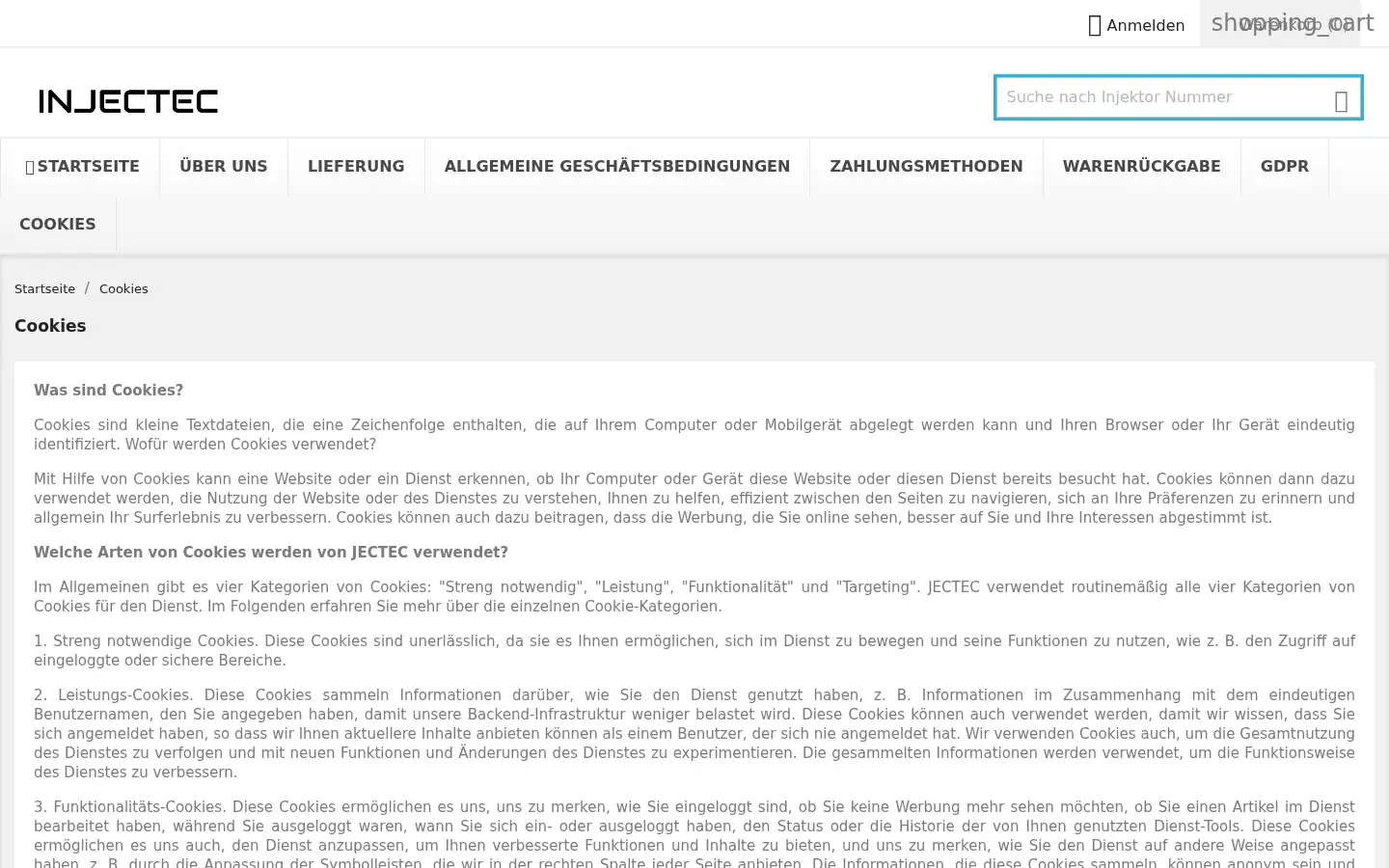 Screenshot of injectec.de