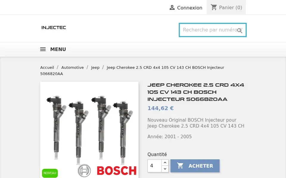 Screenshot of injectec.fr