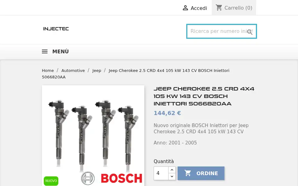 Screenshot of injectec.it