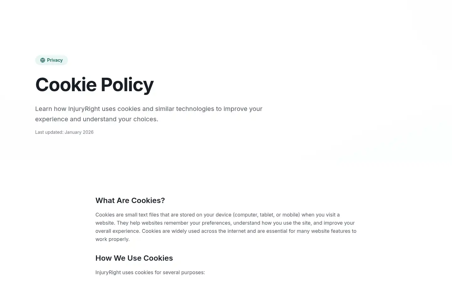 Screenshot of injuryright.com