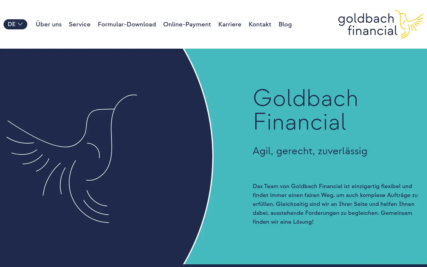 Screenshot of inkasso-goldbach.com