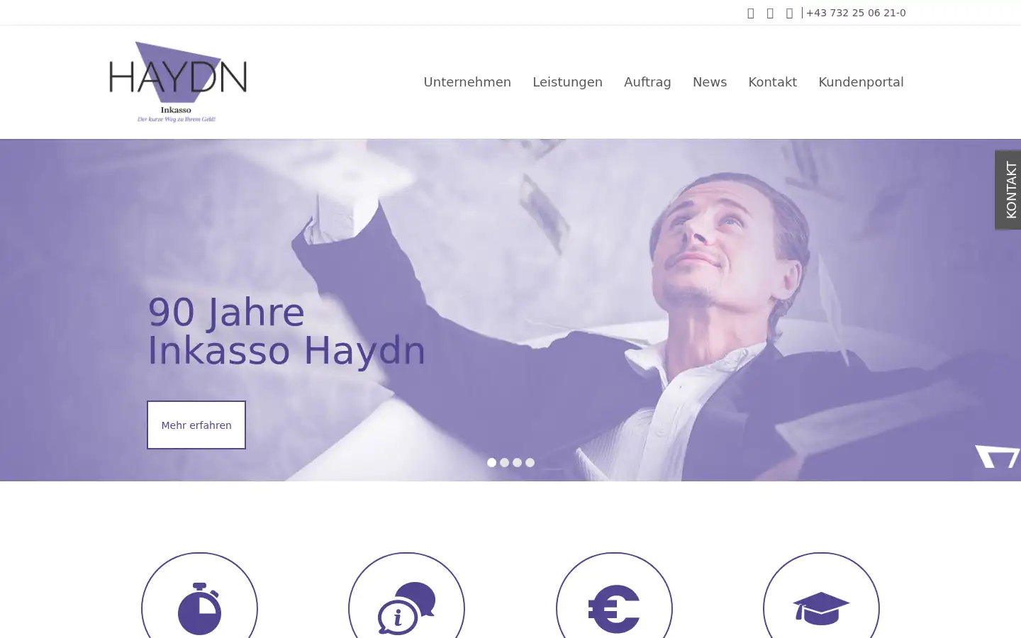Screenshot of inkasso-haydn.at