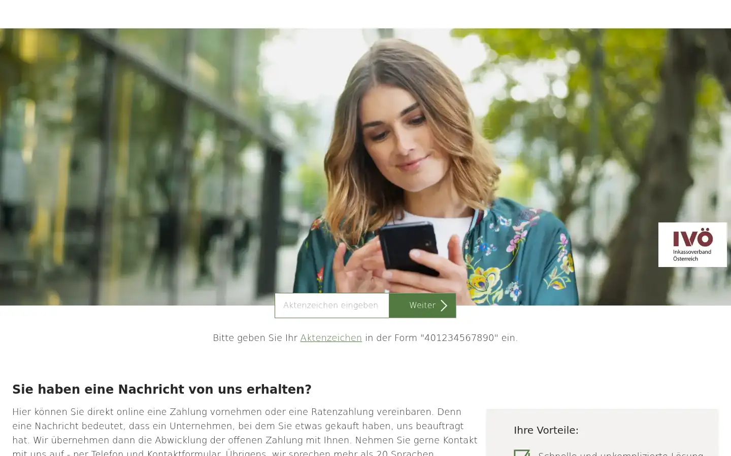 Screenshot of inkassoportal.at