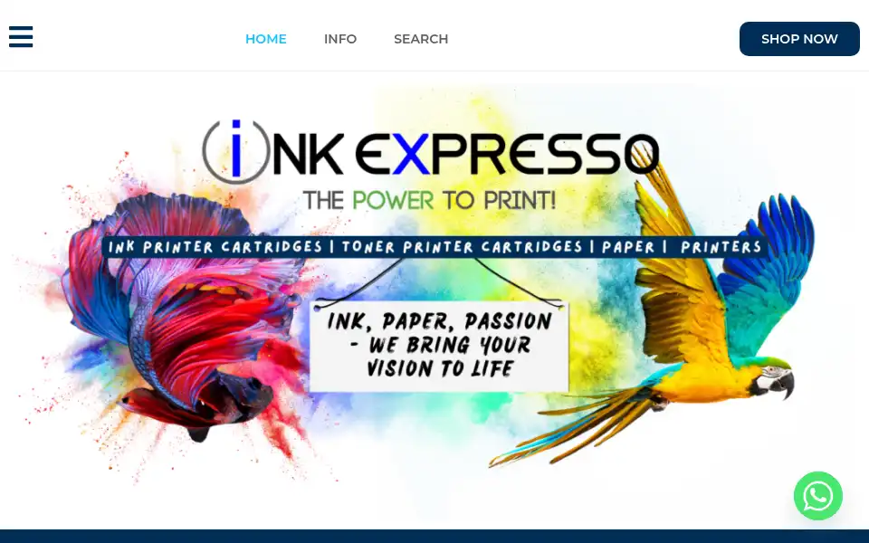Screenshot of inkexpresso.co.za