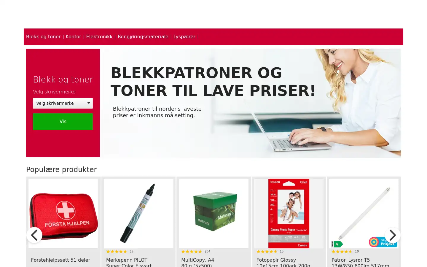 Screenshot of inkmann.no