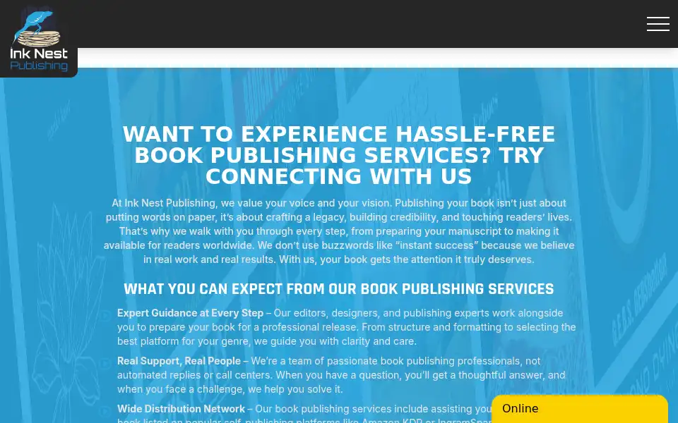 Screenshot of inknestpublishing.com