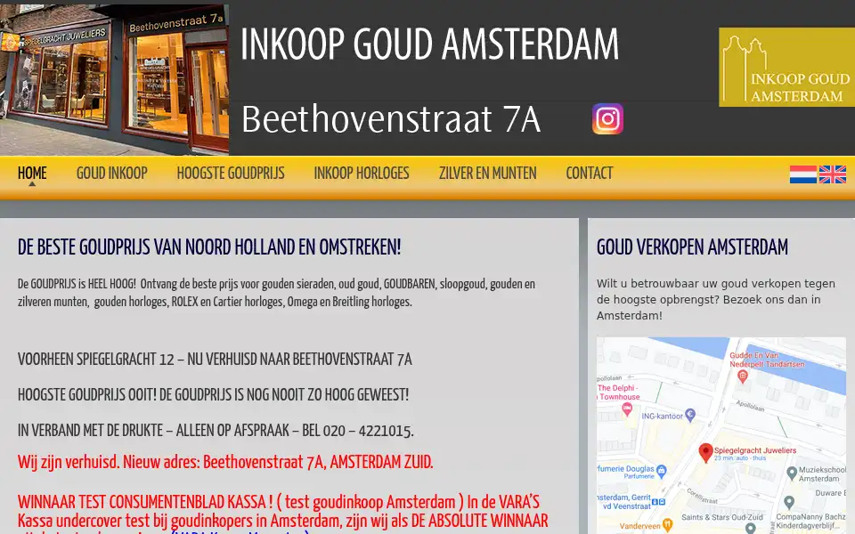 Screenshot of inkoop-goud-amsterdam.nl