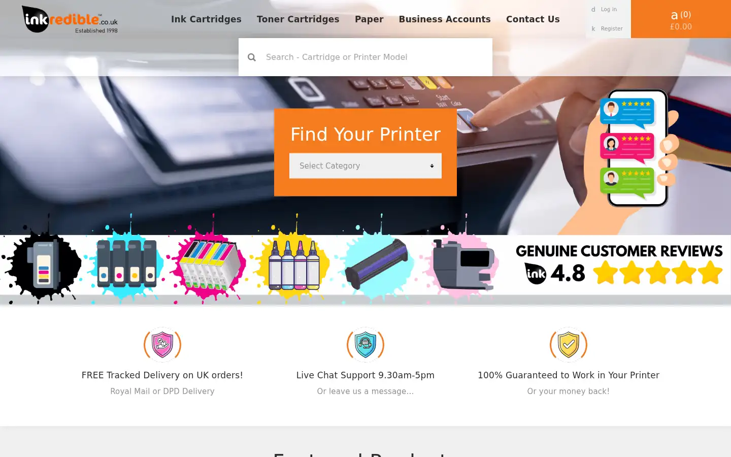 Screenshot of inkredible.co.uk