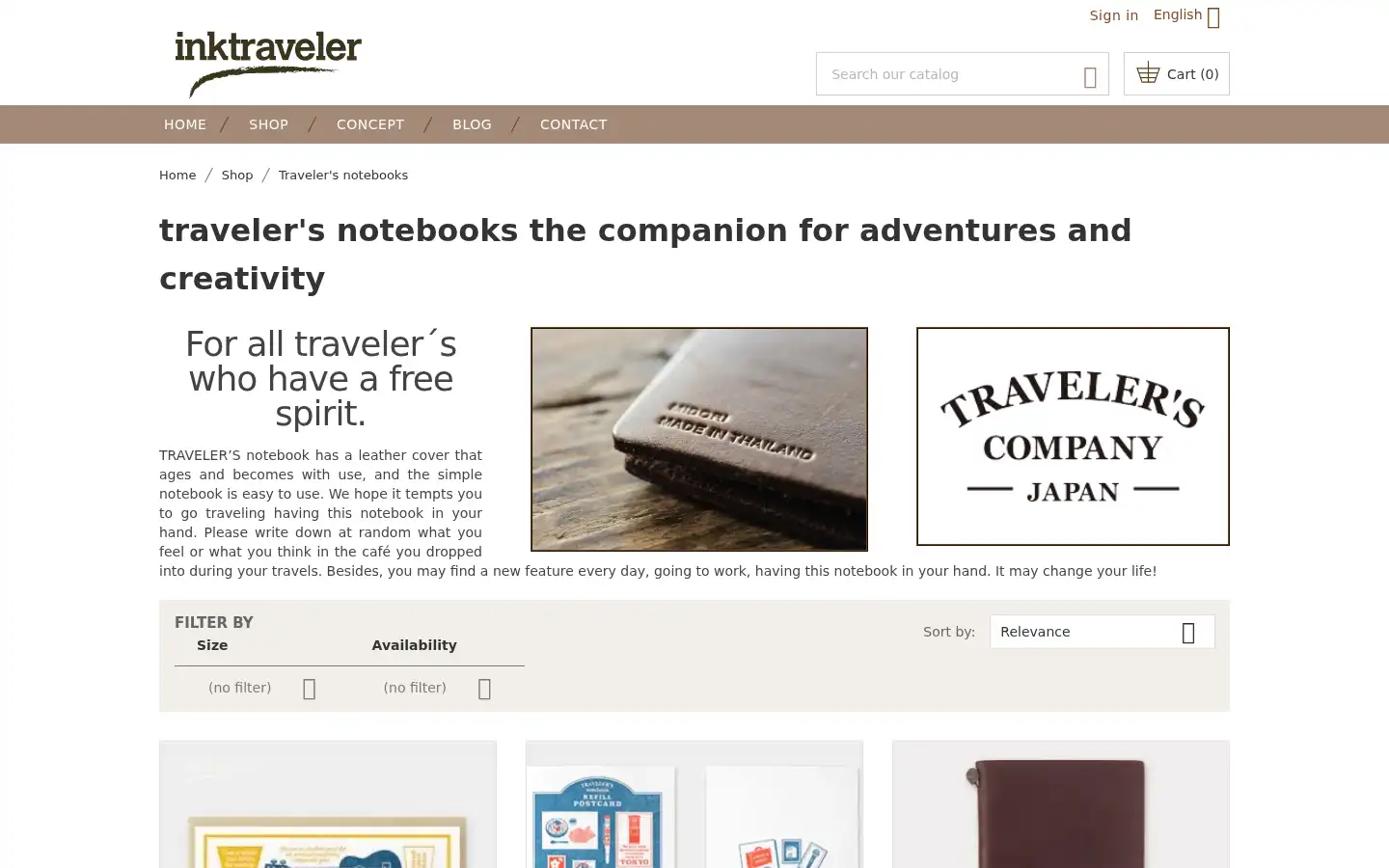 Screenshot of inktraveler.com