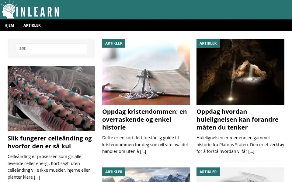 Screenshot of inlearn.no
