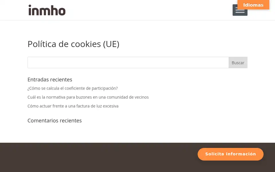 Screenshot of inmho.es
