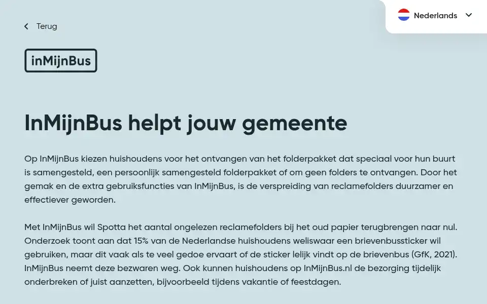 Screenshot of inmijnbus.nl