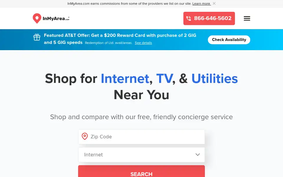 Screenshot of inmyarea.com