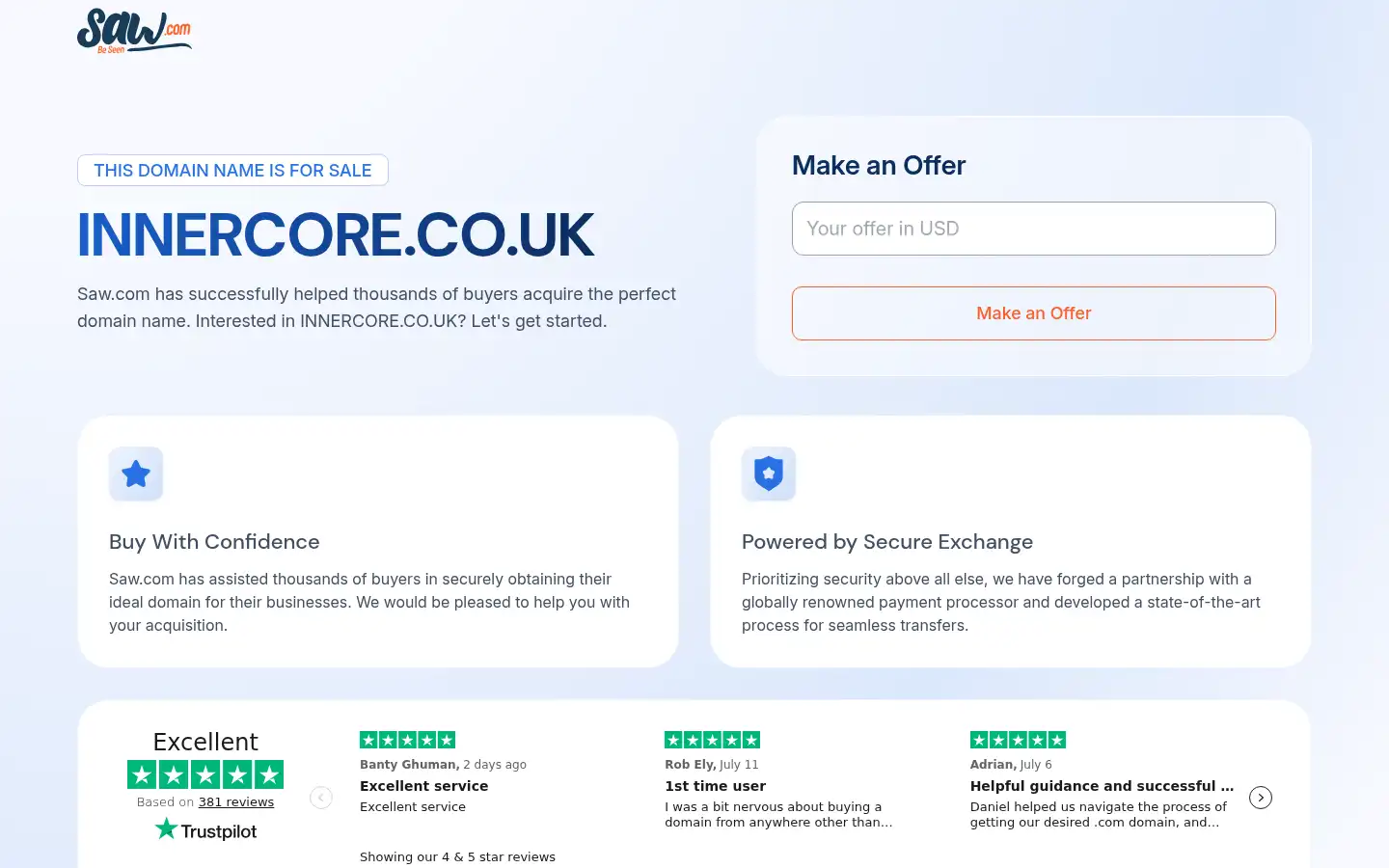Screenshot of innercore.co.uk