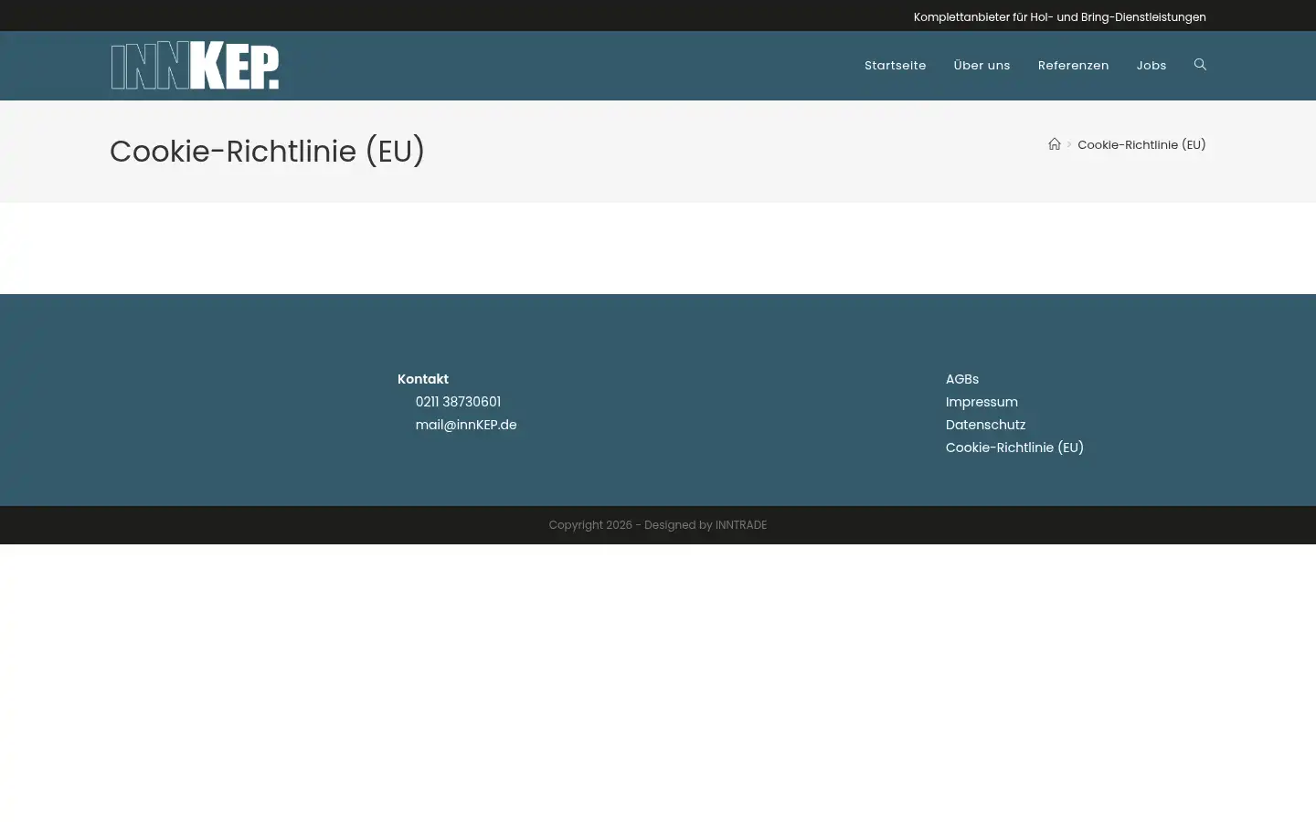 Screenshot of innkep.de