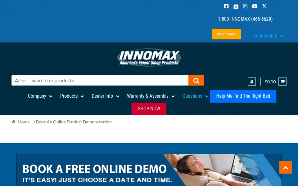 Screenshot of innomax.com