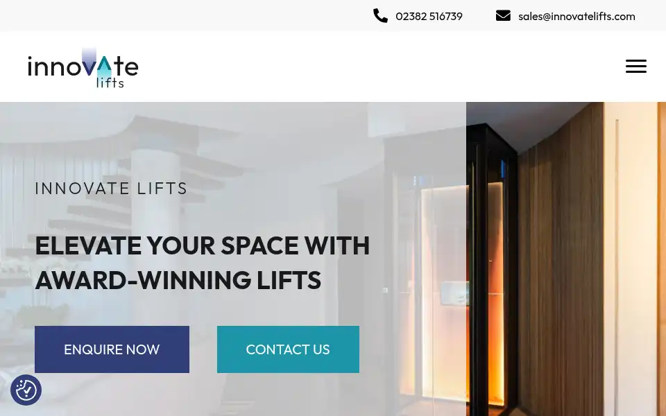 Screenshot of innovatelifts.com