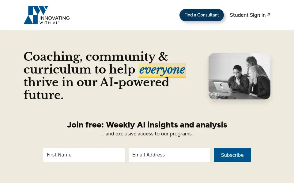 Screenshot of innovatingwithai.com