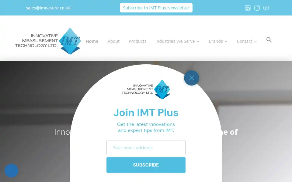 Screenshot of innovative-measurement-technology.co.uk