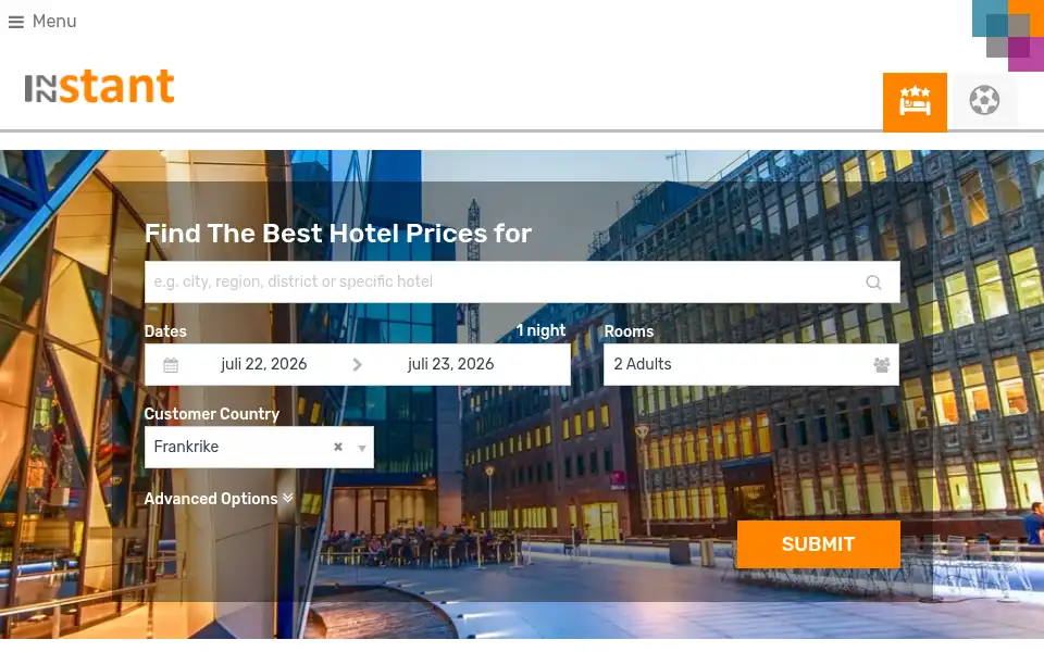 Screenshot of innstant.com