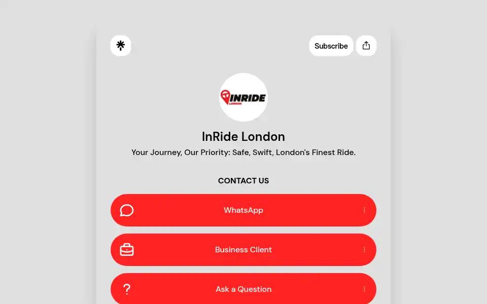 Screenshot of inridelondon.com