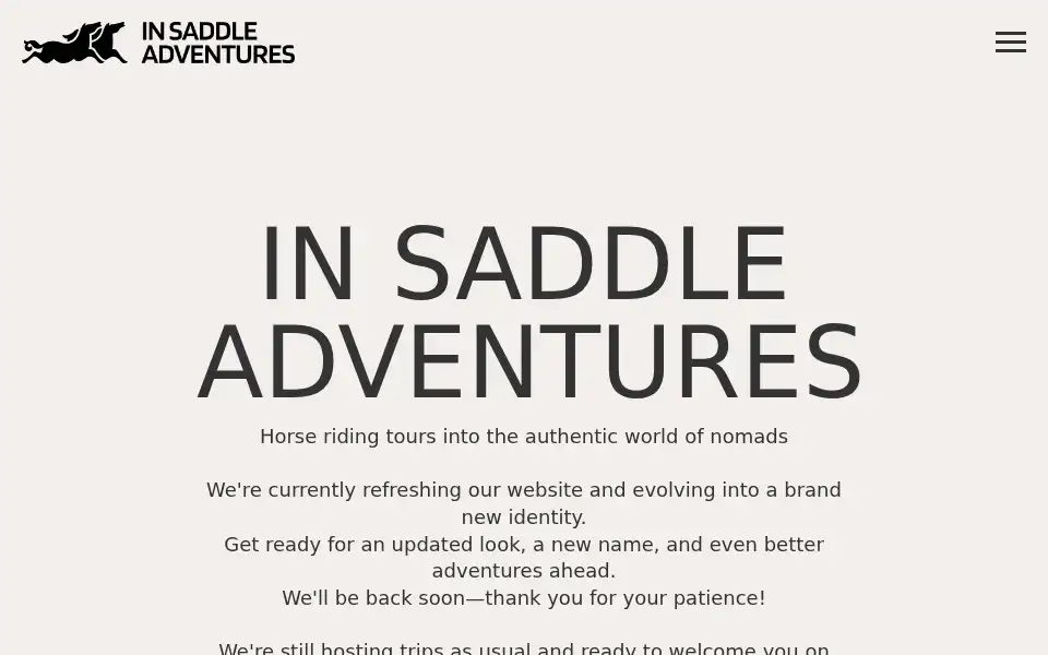 Screenshot of insaddleadventures.com