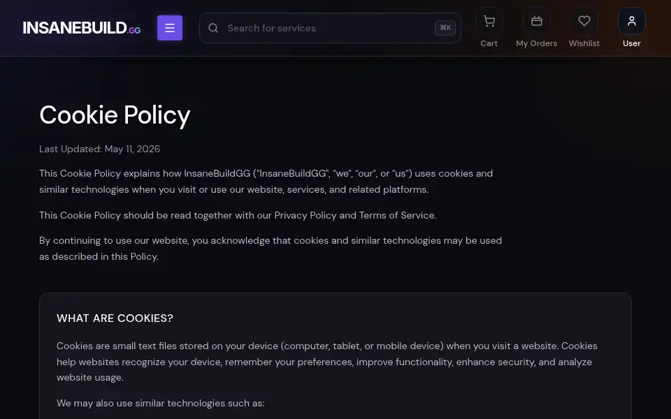 Screenshot of insanebuild.gg