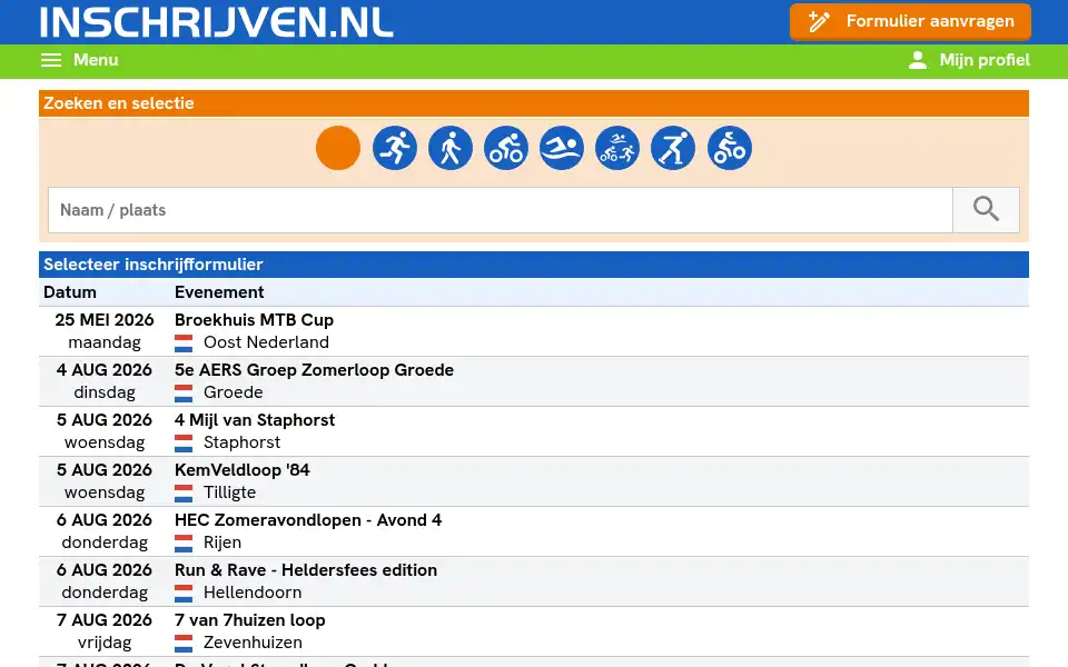 Screenshot of inschrijven.nl