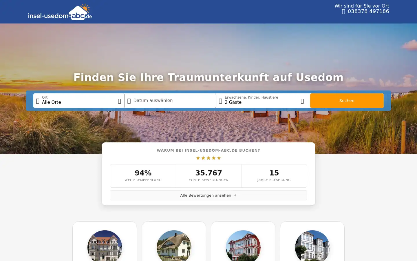 Screenshot of insel-usedom-abc.de