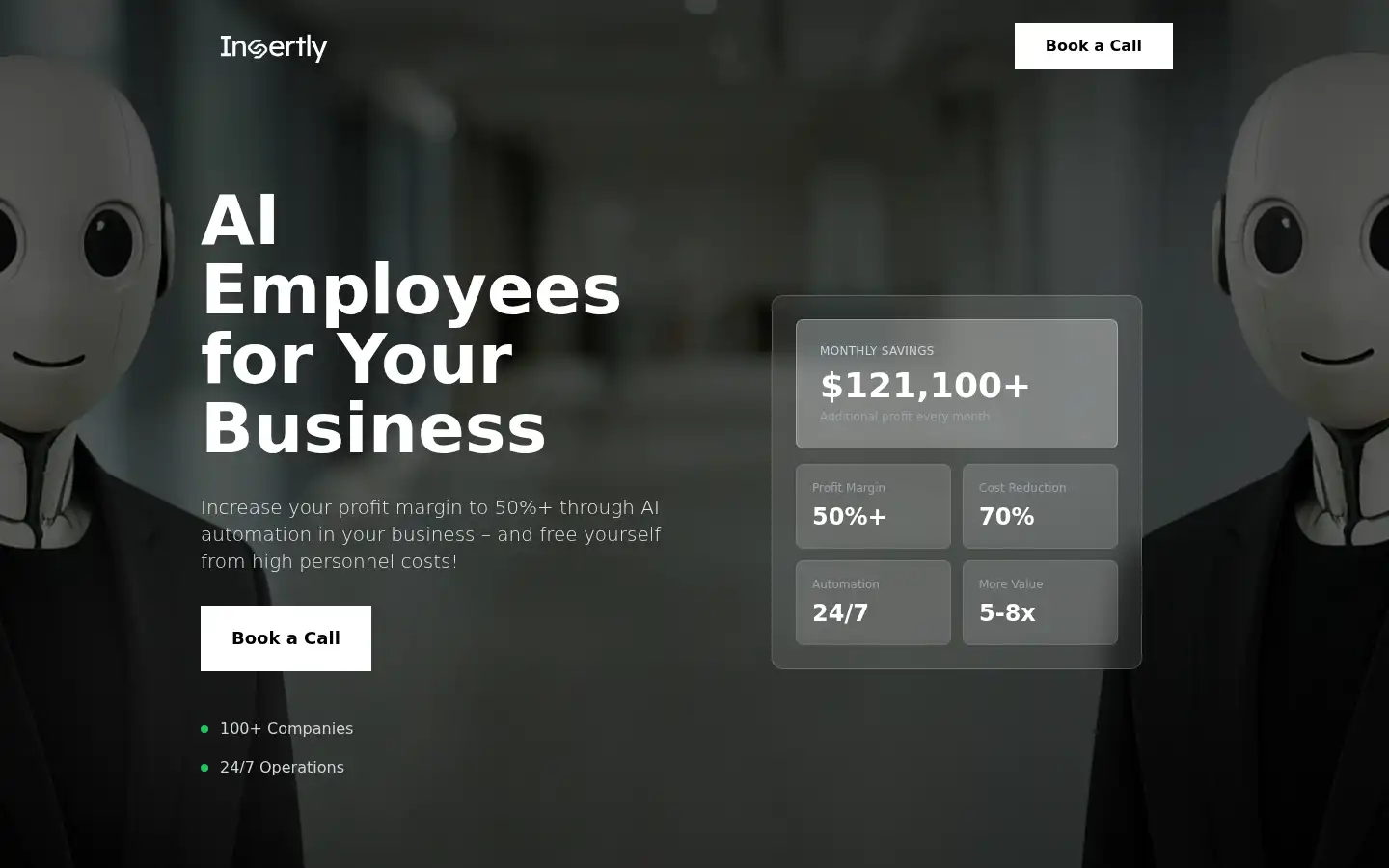 Screenshot of insertly.ai