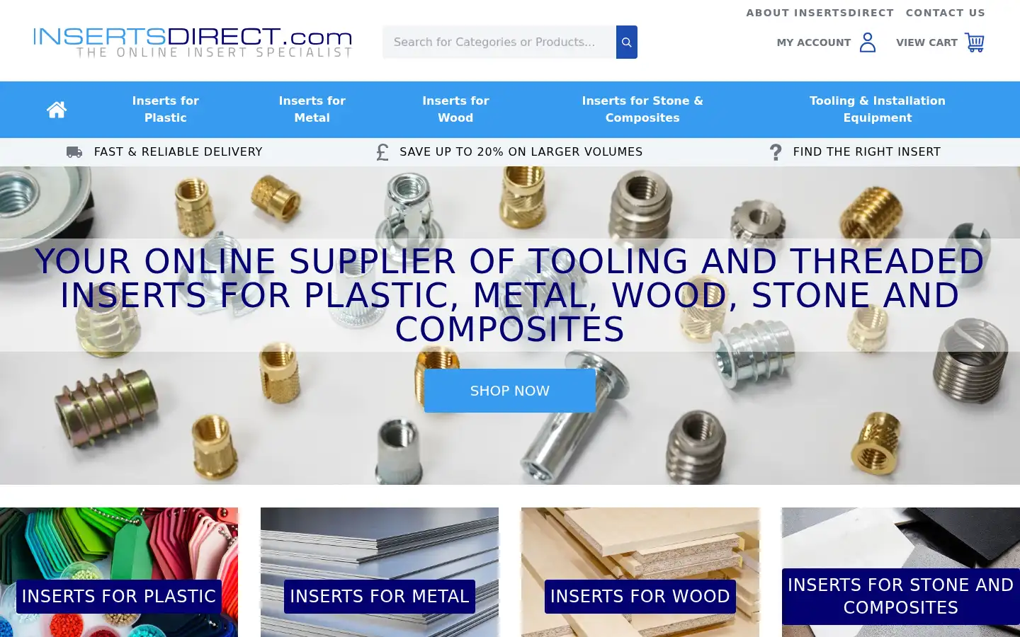Screenshot of insertsdirect.com