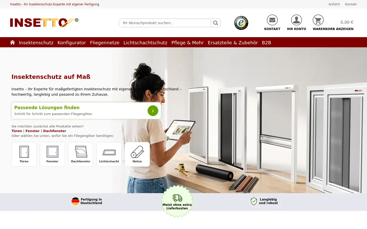 Screenshot of insetto.de