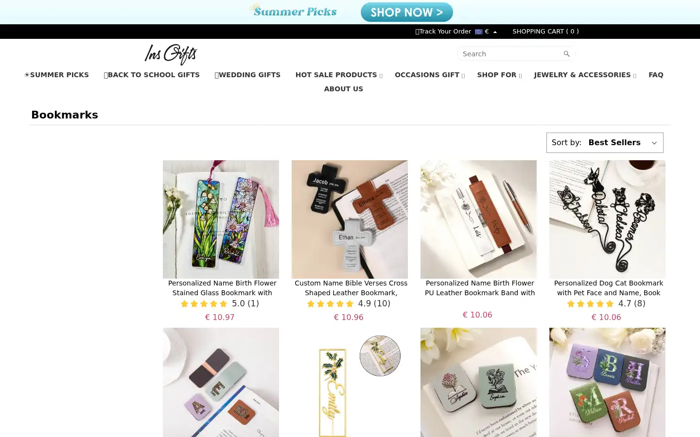 Screenshot of insgifts.com