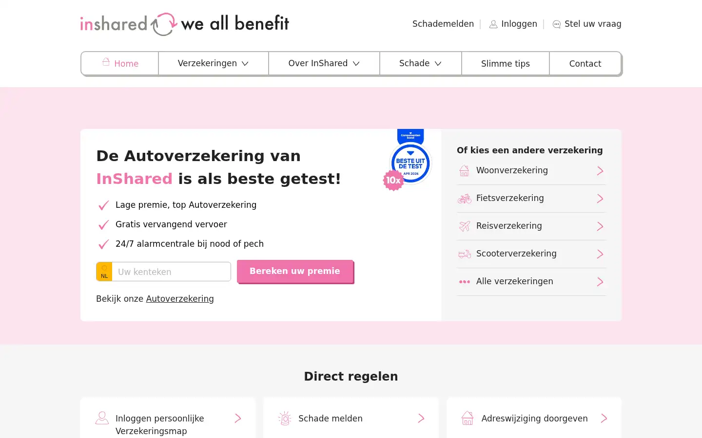 Screenshot of inshared.nl