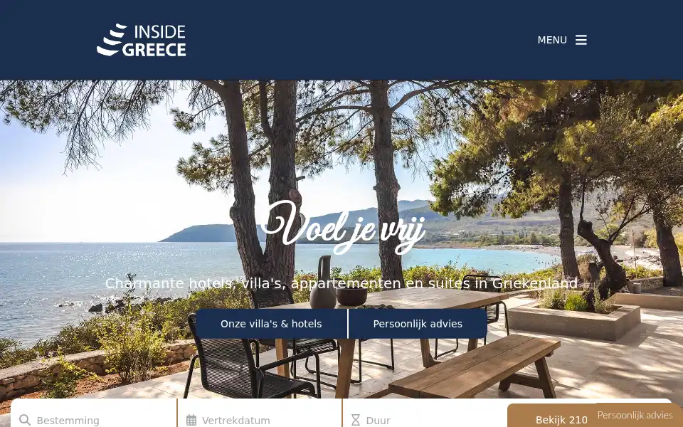 Screenshot of insidegreece.nl