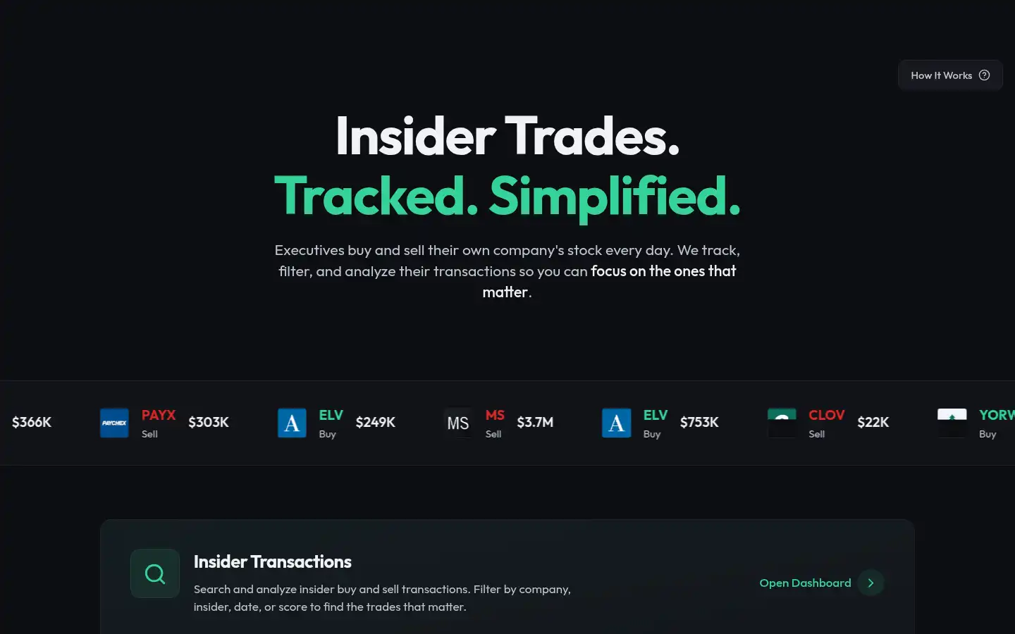 Screenshot of insidertracked.com